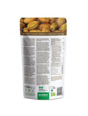 Image 59869 supplémentaire pour Poudre de Cacao Bio - Magnésium et Antioxydants SuperFoods 200g - Purasana