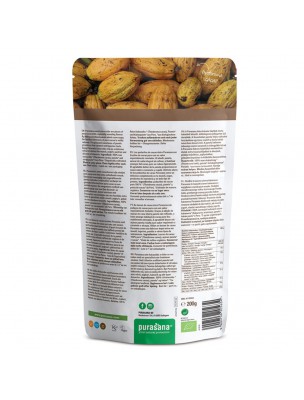 Image 59876 supplémentaire pour Eclats de Fèves de Cacao sucrées Bio - Magnésium et Antioxydants SuperFoods 200g - Purasana