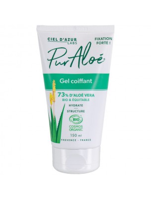 Image de Gel Coiffant à l'Aloe vera Bio - Fixation Forte 150 ml - Puraloe depuis Produits naturels pour vos cheveux - Herboristerie en ligne