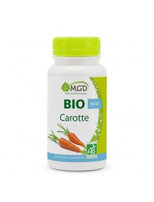 Image de Carotte 325mg Bio - Bronzage 90 gélules - MGD Nature via Marc de Raisin 250mg Bio - Minceur 90 gélules - MGD Nature