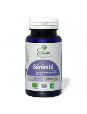 Image de Psyc'aroma Bio - Sérénité 40 capsules d'huile essentielles - Salvia via Safran'Aroma Bio - Sérénité 40 Capsules d'Huiles Essentielles