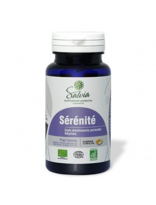 Image de Psyc'aroma Bio - Serenity 40 capsules of essential oil Salvia depuis Synergies of relaxing essential oils