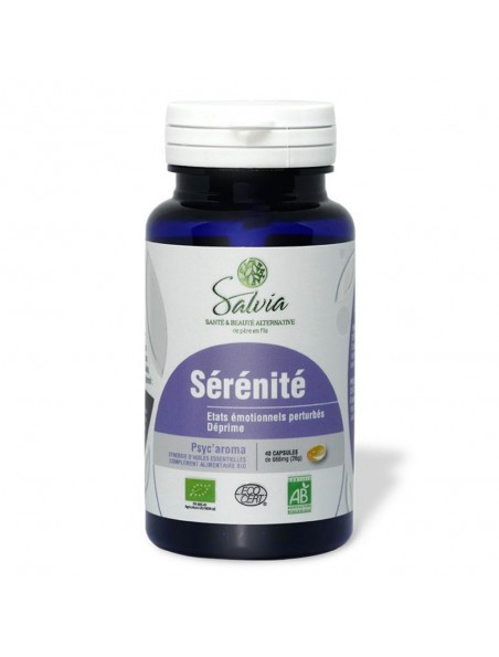 Image principale de Psyc'aroma Bio - Sérénité 40 capsules d'huile essentielles - Salvia