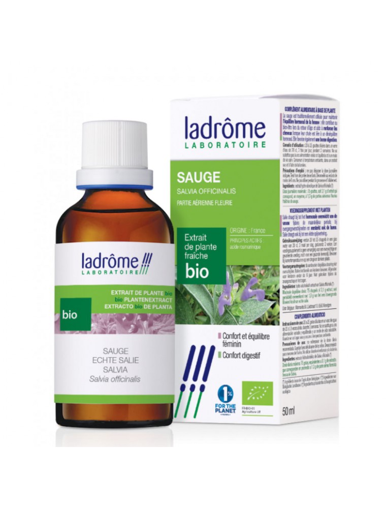 Image principale de la modale pour Sauge Bio - Ménopause Teinture-mère de Salvia officinalis 50 ml - Ladrôme