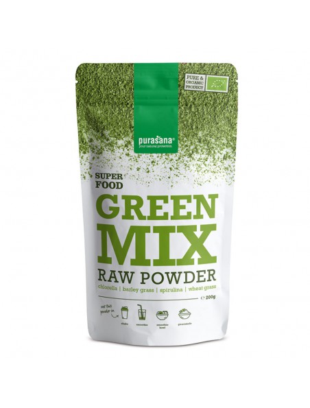 Image principale de Green Mix Bio - Spiruline et SuperFoods 200g - Purasana