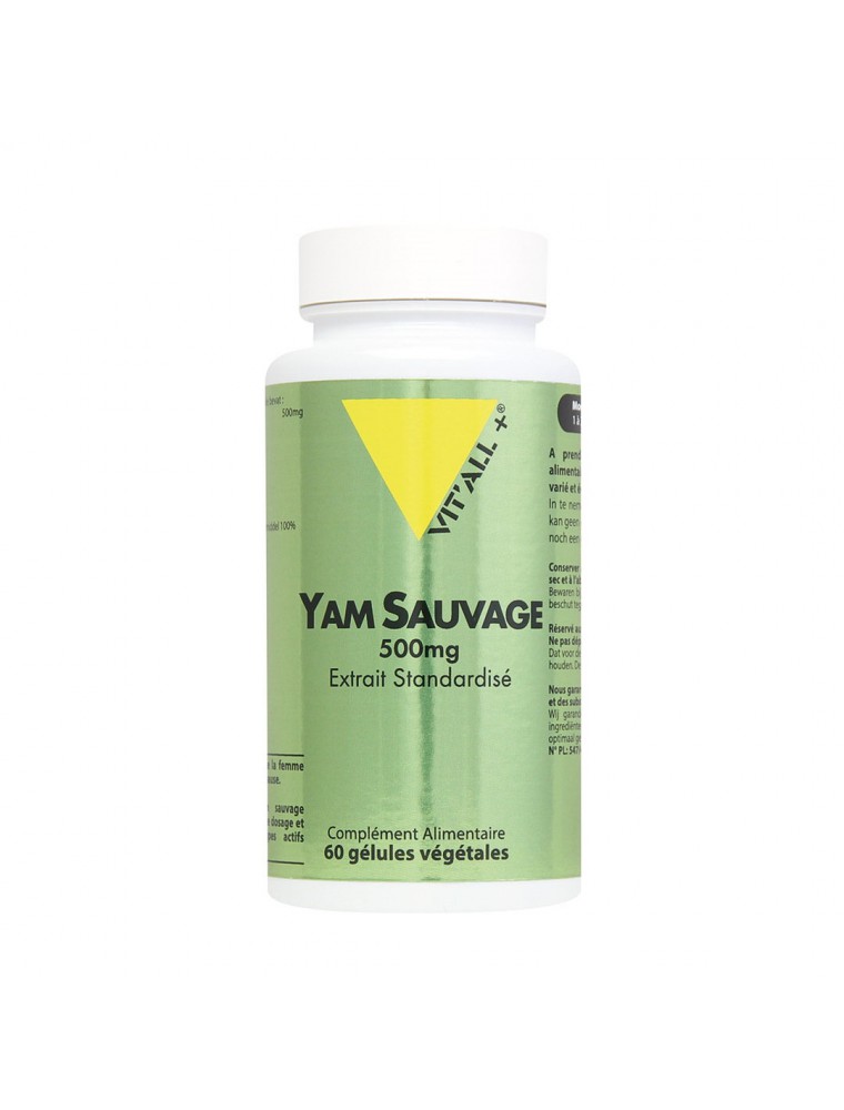 Yam sauvage 500mg - Ménopause 60 gélules végétales - Vit'all+