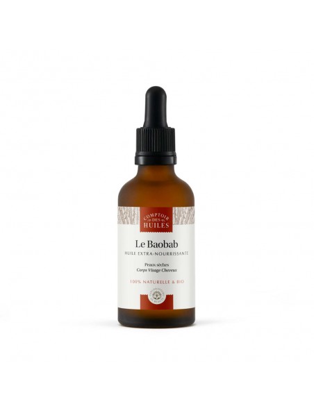 Achetez Baobab Bio - Huile Extra-Nourrissante 50 ml - Comptoir des Huiles à l'herboristerie Louis Image principale de Baobab Bio - Huile Extra-Nourrissante 50 ml - Comptoir des Huiles