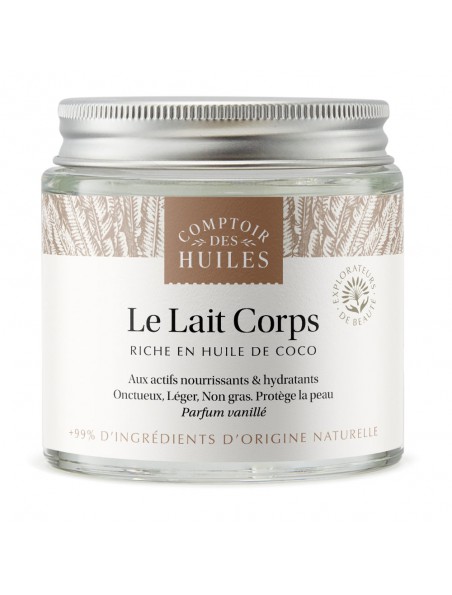 Achetez Le Lait Corps Huile de Coco Bio - Nourrissant et Hydratant 100ml - Comptoir des Huiles à l'herboristerie Louis Image principale de Le Lait Corps Huile de Coco Bio - Nourrissant et Hydratant 100ml - Comptoir des Huiles