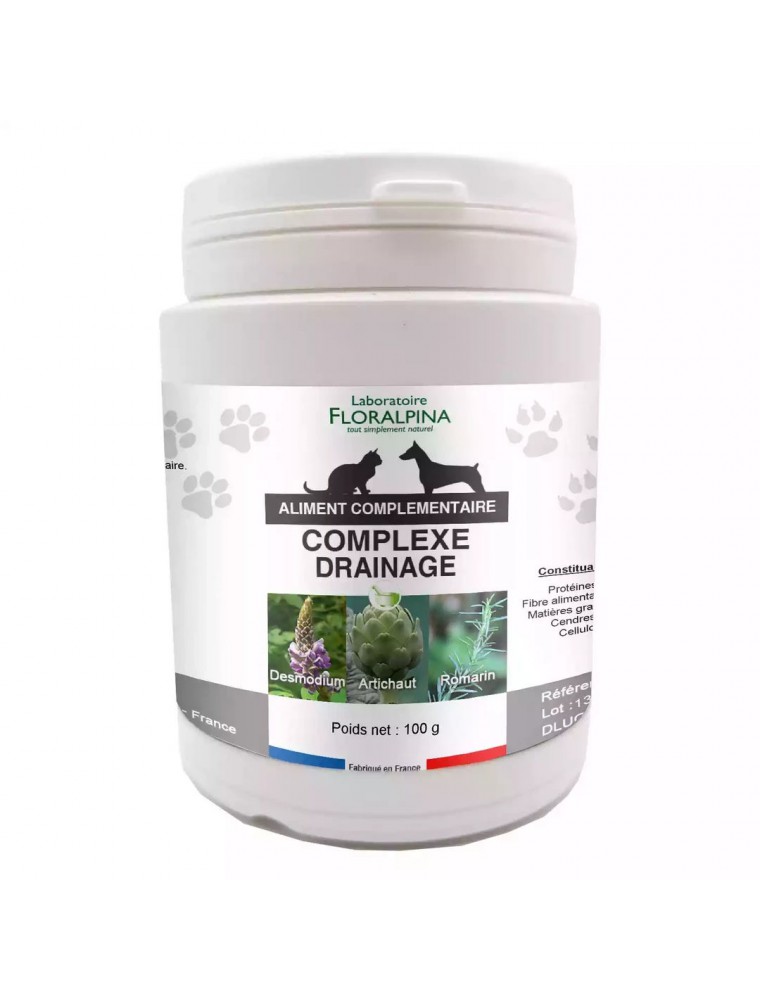 Image principale de la modale pour Complexe Drainage - Chiens et Chats 100g - Floralpina