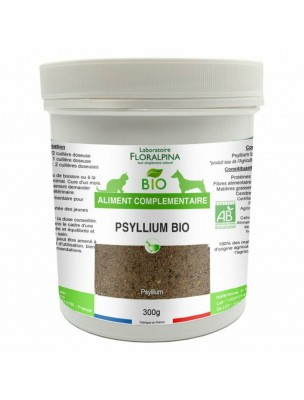Image de Psyllium Bio - Transit des Chiens et Chats 300g - Floralpina depuis Rééquilibrer la flore intestinale de votre animal