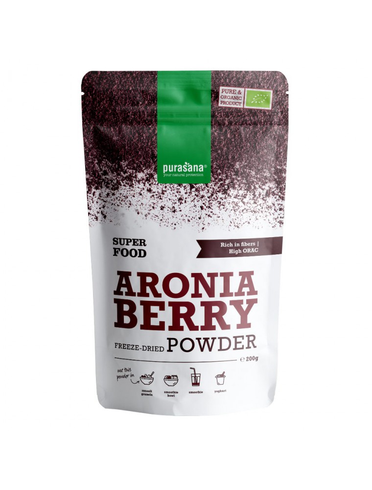 Image principale de la modale pour Aronia Berry Bio - Fibres et Antioxydant SuperFoods 200g - Purasana