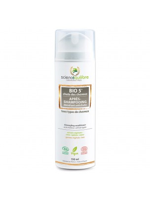 Image de Bio 5 - Après-Shampooing Démêlant Anti-chute 150 ml - Sciencequilibre depuis Après-shampoings naturels et bio pour des cheveux éclatants