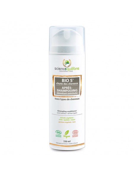 Achetez Bio 5 - Après-Shampooing Démêlant Anti-chute 150 ml - Sciencequilibre à l'herboristerie Louis Image principale de Bio 5 - Après-Shampooing Démêlant Anti-chute 150 ml - Sciencequilibre