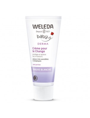Image de Crème pour le Change à la Mauve Blanche - Protectrice et Apaisante 50 ml - Weleda depuis Gamme consacrée à la peau douce des bébés