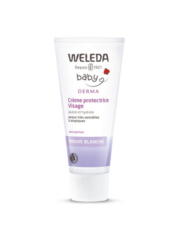 Image principale de la modale pour Crème Protectrice Visage à la Mauve Blanche - Hydratante et Apaisante 50 ml - Weleda