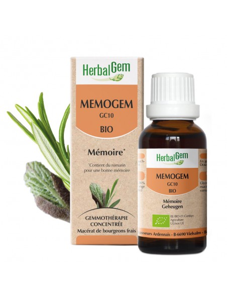 MemoGEM GC10 Bio - Mémoire et concentration 50 ml - Herbalgem
