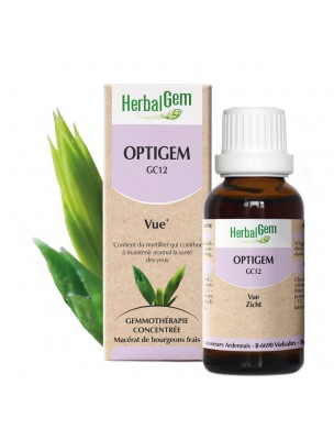 Image de OptiGEM GC12 - Vue 30 ml - Herbalgem depuis Myrtillier Macérât Bio - Vision et Circulation