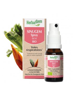 Image de SinuGEM GC 15 Bio - Voies respiratoires Spray 15 ml - Herbalgem depuis Produits de phytothérapie et d'herboristerie - Bourgeons (10)