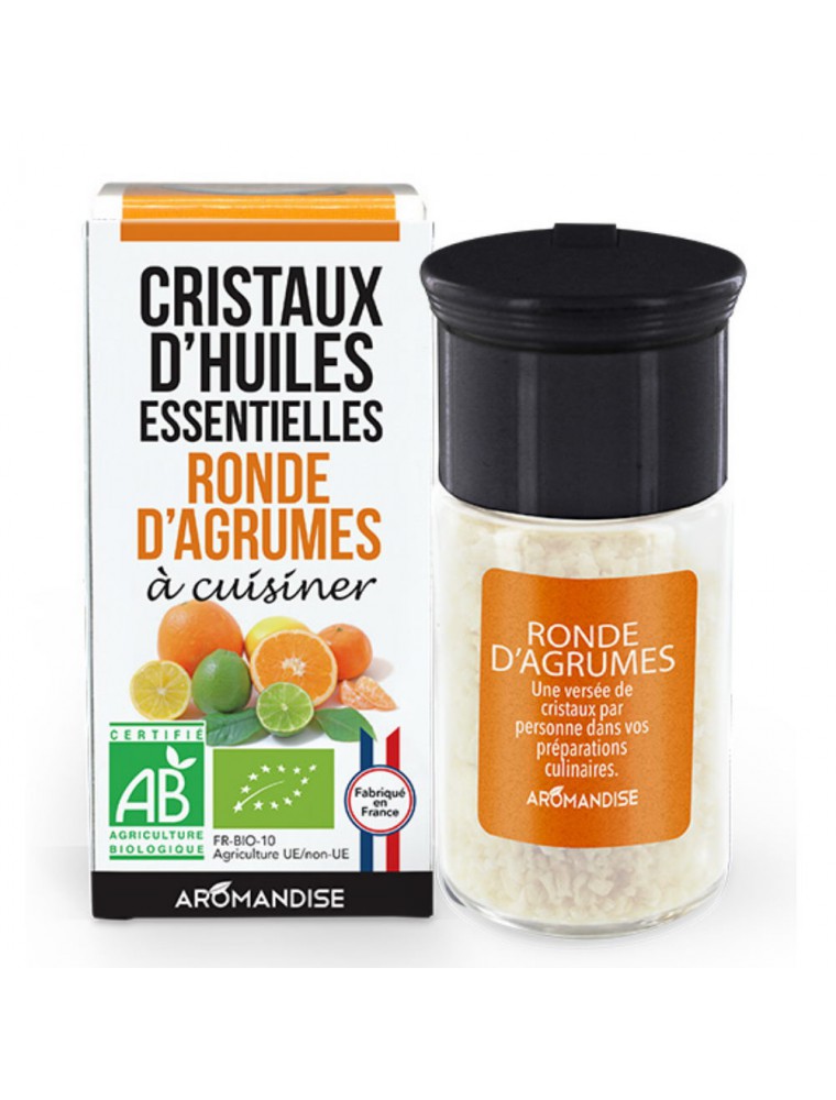 Image principale de la modale pour Ronde d'Agrumes Bio - Cristaux d'huiles essentielles - 10g
