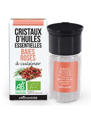 Image de Baies Roses Bio - Cristaux d'huiles essentielles - 10g depuis Les épices et les plantes vous accompagnent en cuisine