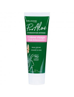 Image de Crème Visage à l'Aloe arborescens Bio - Peau Sèche 50 ml - Puraloe depuis PrestaBlog