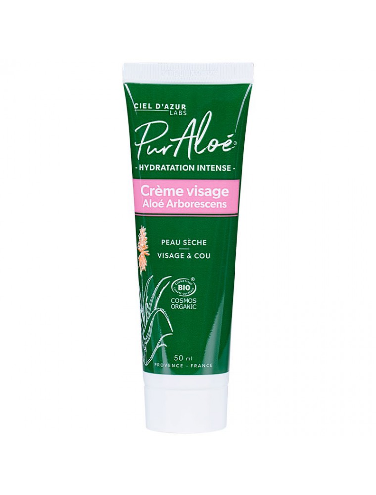 Image principale de la modale pour Crème Visage à l'Aloe arborescens Bio - Peau Sèche 50 ml - Puraloe