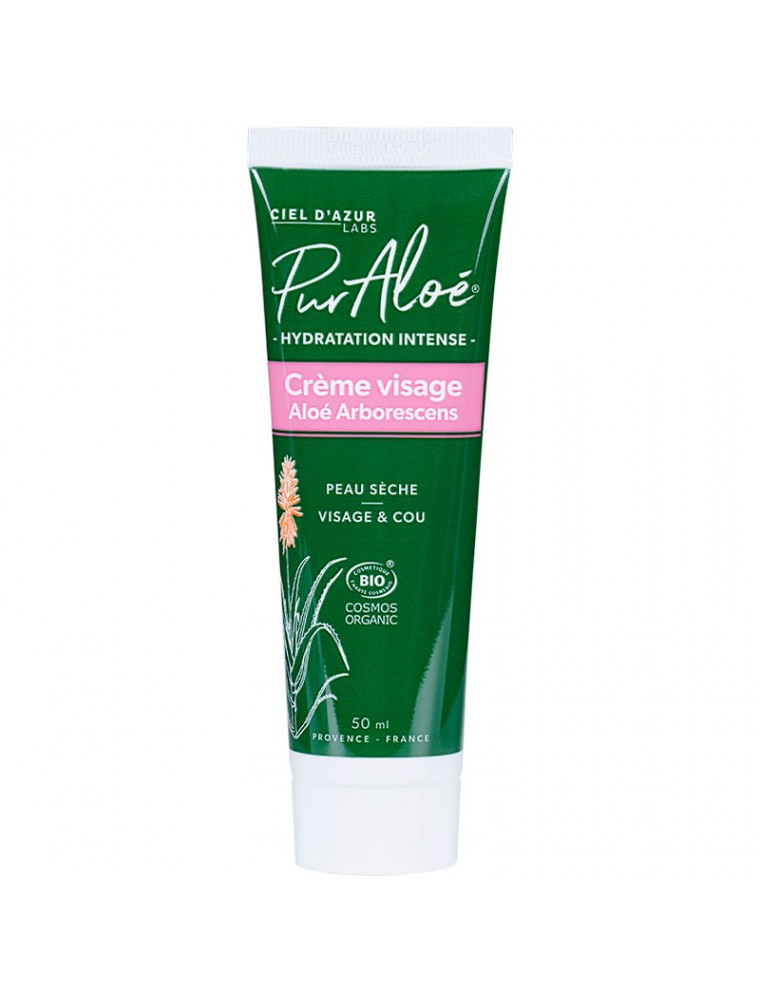 Image principale de la modale pour Crème Visage à l'Aloe arborescens Bio - Peau Sèche 50 ml - Puraloe