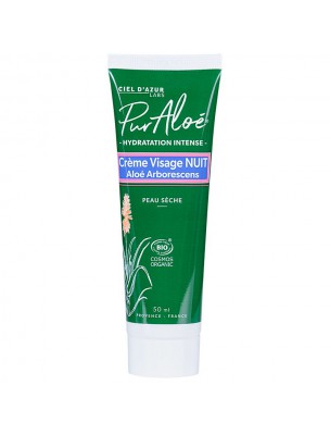 Image de Organic Aloe arborescens Night Cream - Dry Skin 50 ml - Puraloe depuis Face and body care with Aloe vera