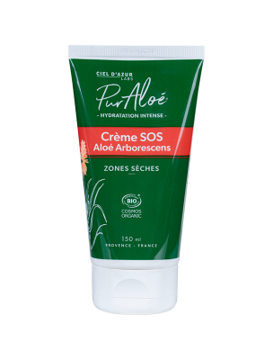 Image de Crème SOS à l'Aloe arborescens Bio - Zones Sèches 150 ml - Puraloe depuis Commandez les produits PurAloé à l'herboristerie Louis