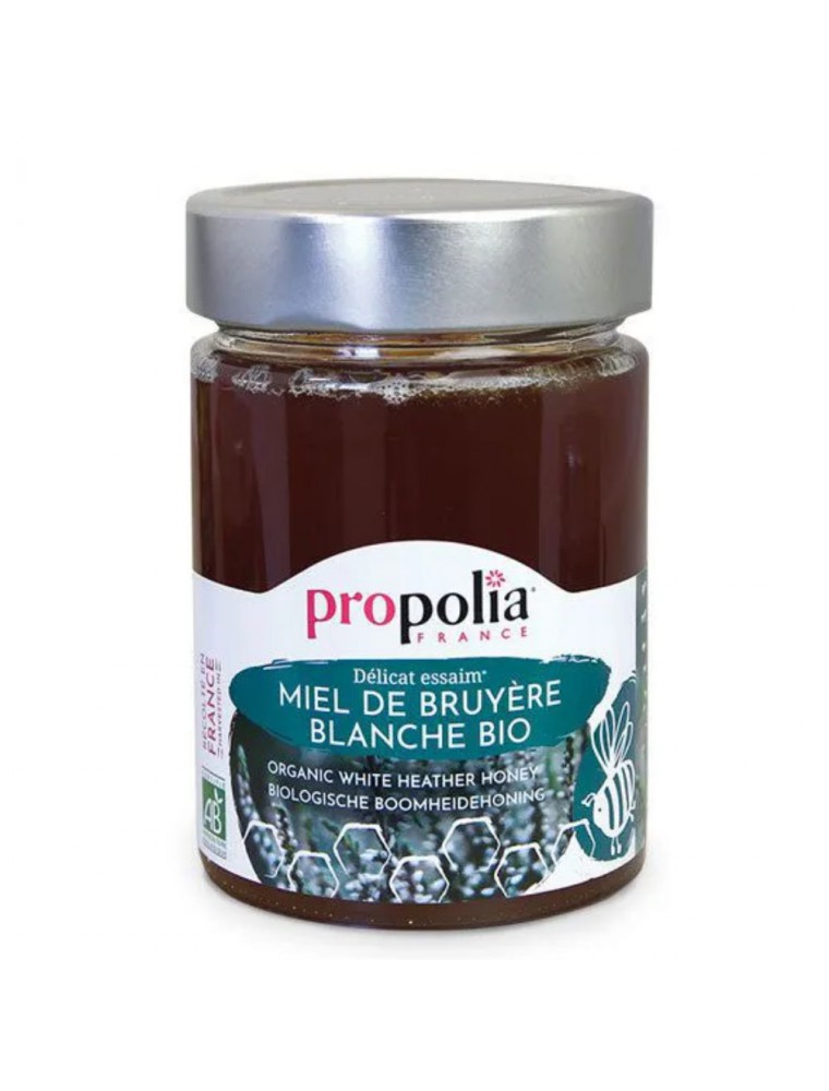 Image principale de la modale pour Miel de Bruyère Blanche Bio - Miel Crémeux et Onctueux 400g - Propolia