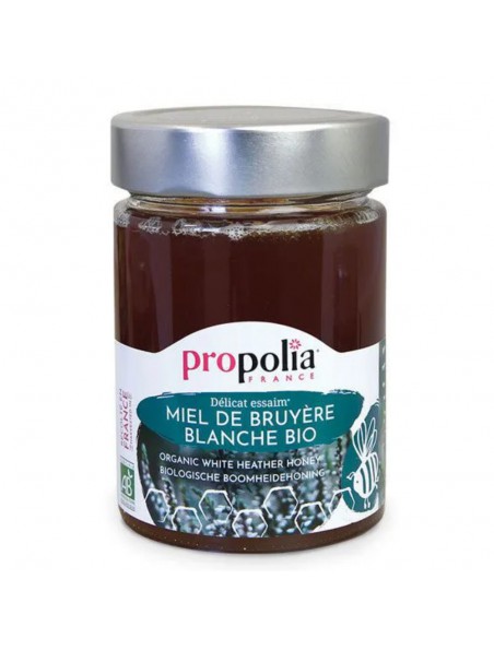 Image principale de Miel de Bruyère Blanche Bio - Miel Crémeux et Onctueux 400g - Propolia