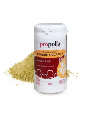 Image de Poudre Siccative Bio - Talc et Propolis 30g - Propolia depuis Produits des Abeilles - Achetez vos produits phytothérapeutiques en ligne (2)