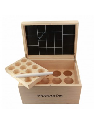 Image de Aromathèque Pranarôm - empty small case with 18 slots depuis Storage and transport boxes for your essential oils