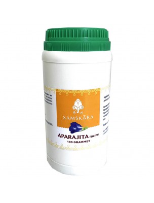 Image de Aparajita Root Powder - Memory & Stress 100g - Samskara depuis Buy our supplements for Memory and Concentration