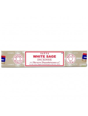 Image de Whte Sage (Sauge Blanche) - Encens indien 15 g - Satya depuis Bâtonnets indiens - Découvrez nos bâtonnets ayurvédiques