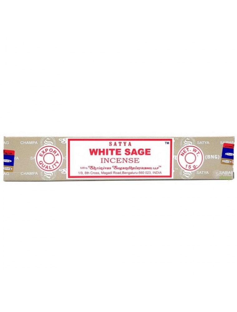 Image principale de la modale pour Whte Sage (Sauge Blanche) - Encens indien 15 g - Satya