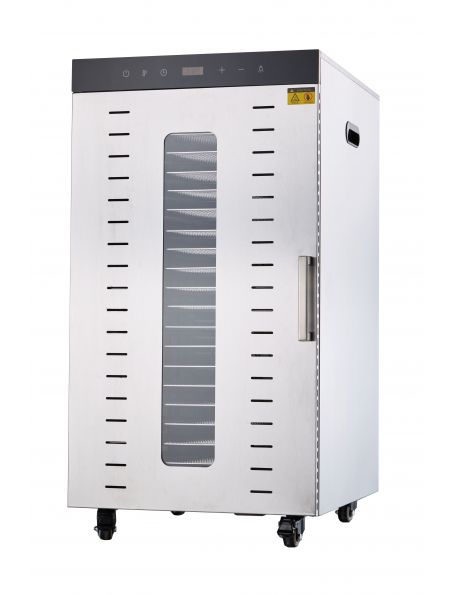 Déshydrateur Inox Pro 2000 W 24 grilles 40x38 cm à commande digitale Déshydrateur Inox Pro 2000 W 24 grilles 40x38 cm à commande digitale