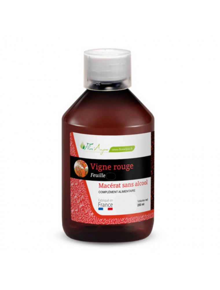 Macérat aqueux de Vigne Rouge - Veinotonique et Inflammation 250 ml - Herboristerie Cailleau
