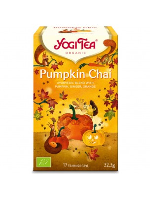 Image de Organic Pumpkin Chai - Ayurvedic infusions 17 bags - Yogi Tea depuis Infusions ayurvédiques naturelles et bio