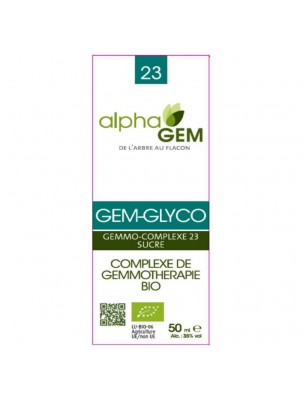 Image de Gem-Glyco Complexe n°23 Bio - Glycémie 50 ml - Alphagem via Myrtillier bourgeon Herbalgem - Glycémie & vue