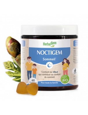 Image de NoctiGEM Bio - Sommeil 60 Gummies - Herbalgem via Figuier bourgeon Bio - Stress et digestion Spray de 15 ml -
