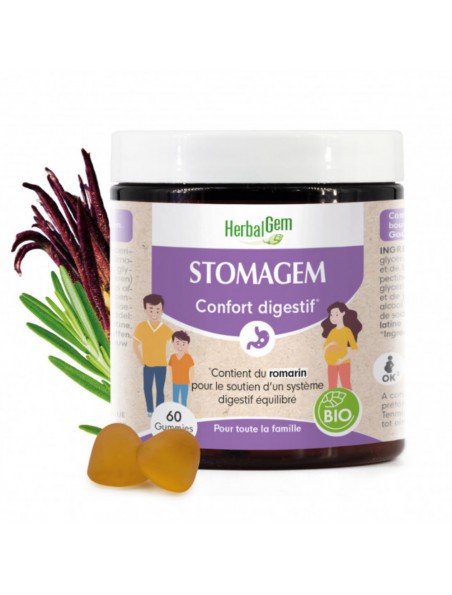 Image principale de StomaGEM Bio - Confort Digestif 60 Gummies - Herbalgem