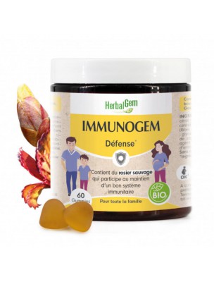 Image de ImmunoGEM Bio - Défenses Naturelles 60 Gummies - Herbalgem via Propolis Monodoses Bio - Herbalgem