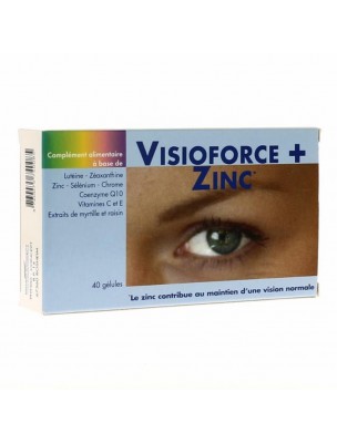 Image de Visioforce Plus Zinc - Normal Vision 40 capsules Nutrition Concept depuis Vitamin A complexes beneficial to vision and skin