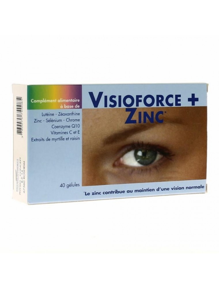 Image principale de la modale pour Visioforce Plus Zinc - Vision Normale 40 gélules - Nutrition Concept