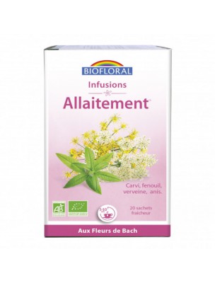 Image de Allaitement Bio - Allaitement 20 infusettes - Biofloral depuis Achetez nos thés en infusettes naturels et bio - Herboristerie en ligne