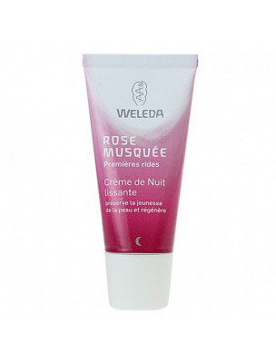 Image de Crème de Nuit lissante à la Rose musquée - Régénère et nourrit la peau 30 ml - Weleda depuis Achetez les produits Weleda à l'herboristerie Louis