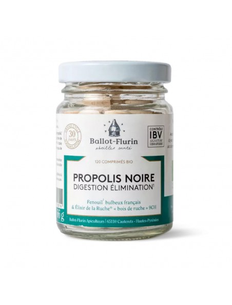 Image principale de Propolis Noire Bio - Digestion et Elimination 120 comprimés - Ballot-Flurin