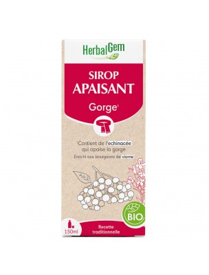 Image de Sirop Apaisant Bio - Gorge 150 ml - Herbalgem via Acheter Réconfort de la gorge - Voies respiratoires 17 sachets - Yogi