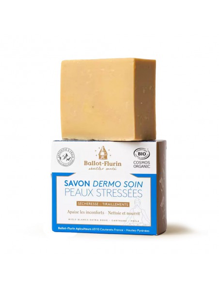 Image principale de Savon Dermo-Soin Bio - Peaux Stressées 100g - Ballot-Flurin